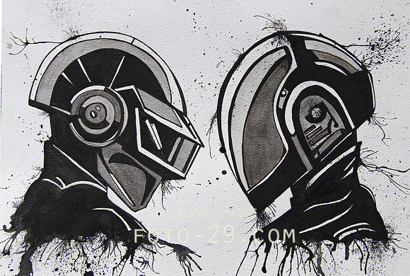 DaftPunk-WaterColor