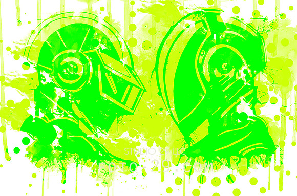 Neon Daft Punk Drip