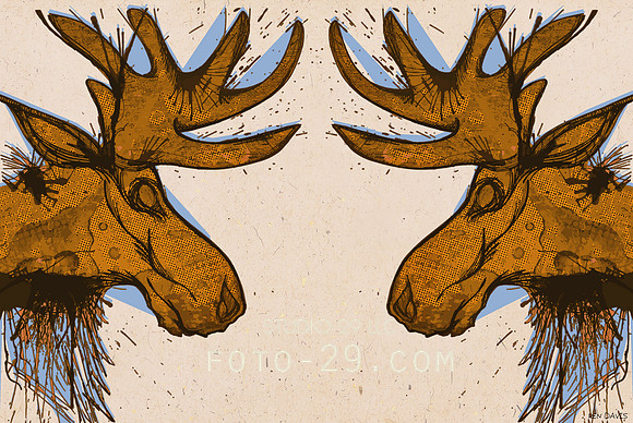 Blue Tan Moose