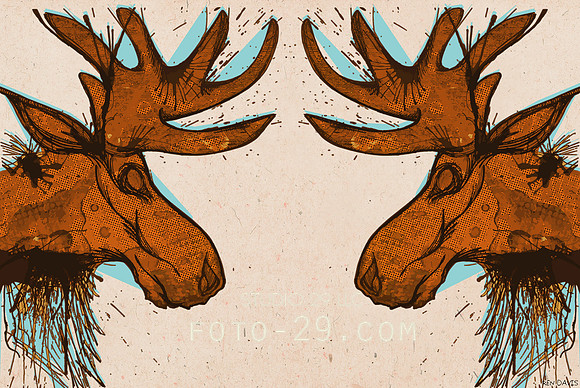 Teal Tan Moose